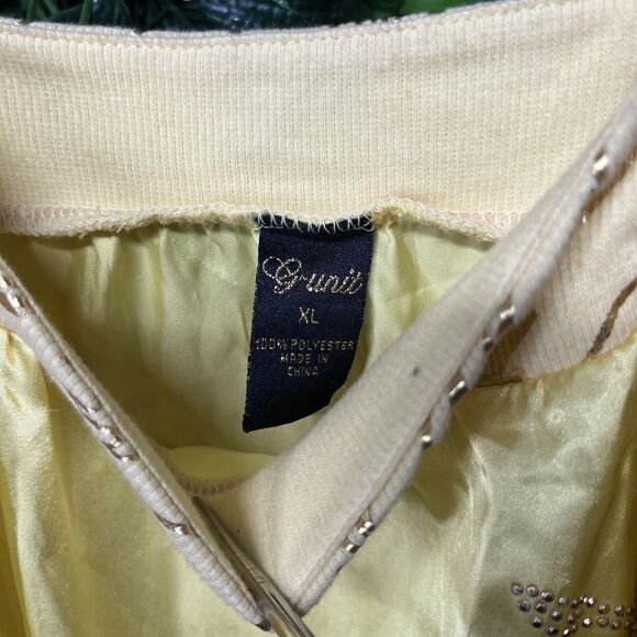 VTG G-UNIT Women Tops XL Yellow Graphic Embroidered Spaghetti Strap Blouse 1676 - Picture 10 of 10